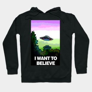 I WANT TO BELIEVE in GENDERQUEER Hoodie